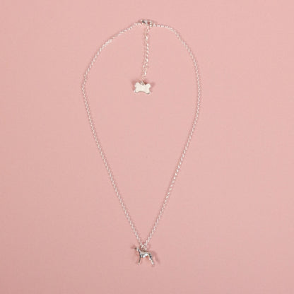 Whippet Silver Necklace - Personalised - MYLEE London