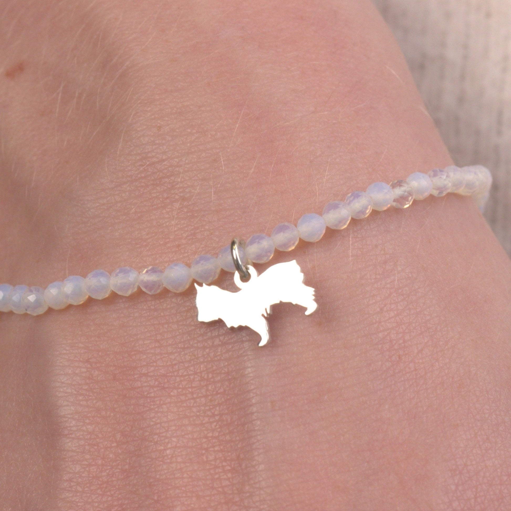 Yorkshire Terrier Silhouette Crystal Bracelet - Personalised - MYLEE London