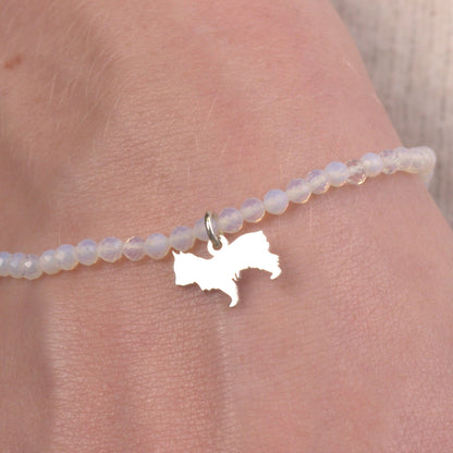 Yorkshire Terrier Silhouette Crystal Bracelet - Personalised - MYLEE London
