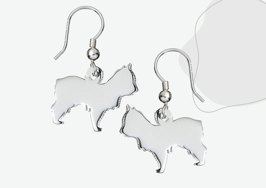 Yorkshire Terrier Silhouette Silver Earrings - MYLEE London