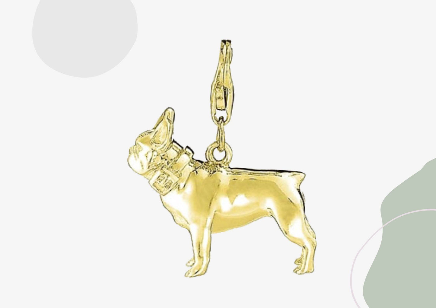 French Bulldog Gold Charm - MYLEE London