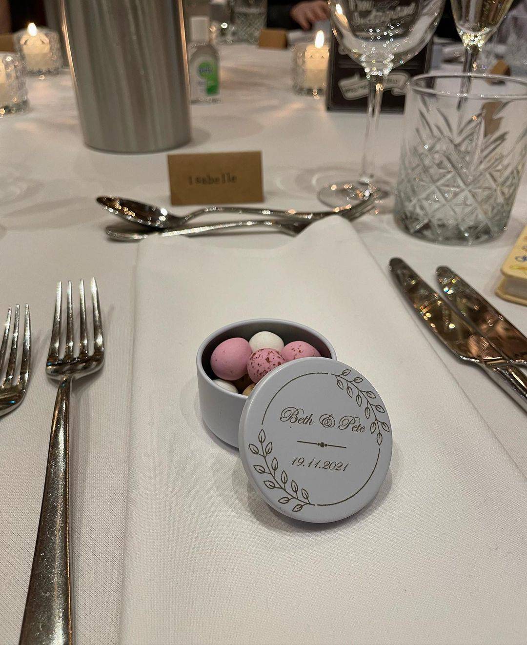Wedding Favour Personalised Metal Trinket Tins - MYLEE London