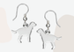 Cocker Spaniel 2D Silver Earrings