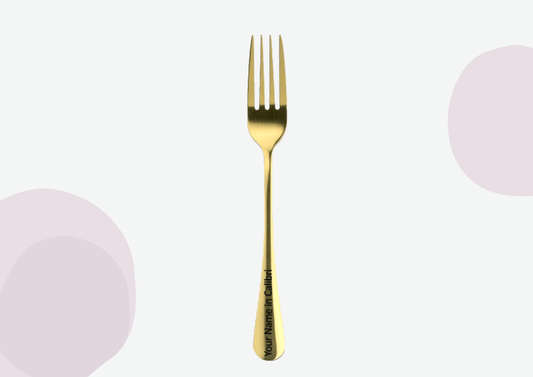 Personalised Gold Fork