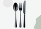 Black 3-Piece Metal Cutlery Set - MYLEE London