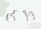 Greyhound Silver Stud Earrings