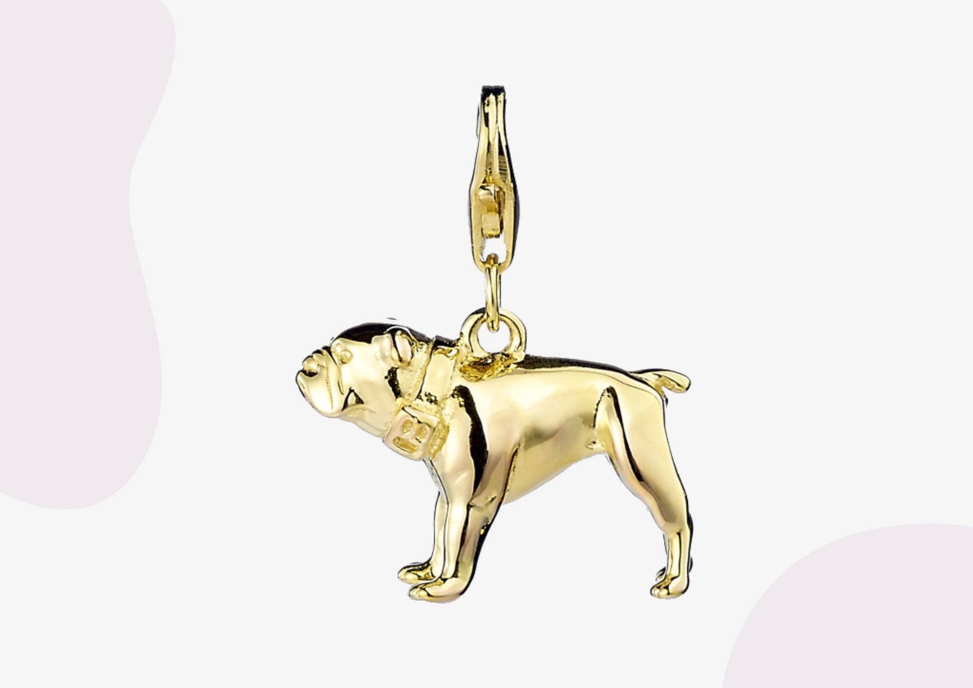 English Bulldog Gold Charm - MYLEE London