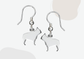 French Bulldog 2D Silver Earrings