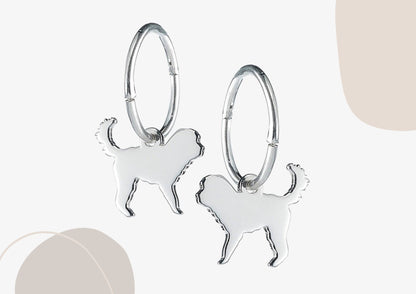 Cockapoo 2D Silver Earrings - MYLEE London