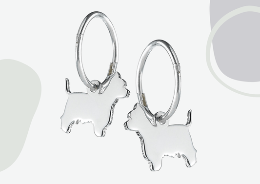 Westie 2D Silver Earrings - MYLEE London