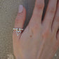 Open Heart on Silver Ball Bead Ring