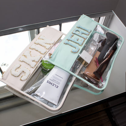 Personalised Clear Travel Pouches - MYLEE London