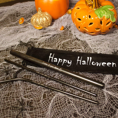 Halloween Personalised Metal Straws - MYLEE London