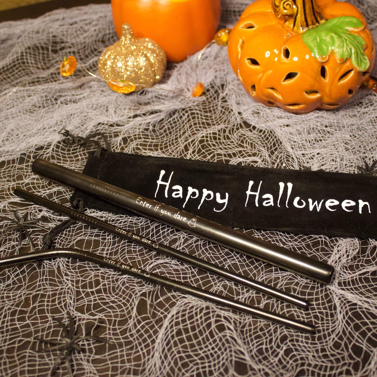 Halloween Personalised Metal Straws