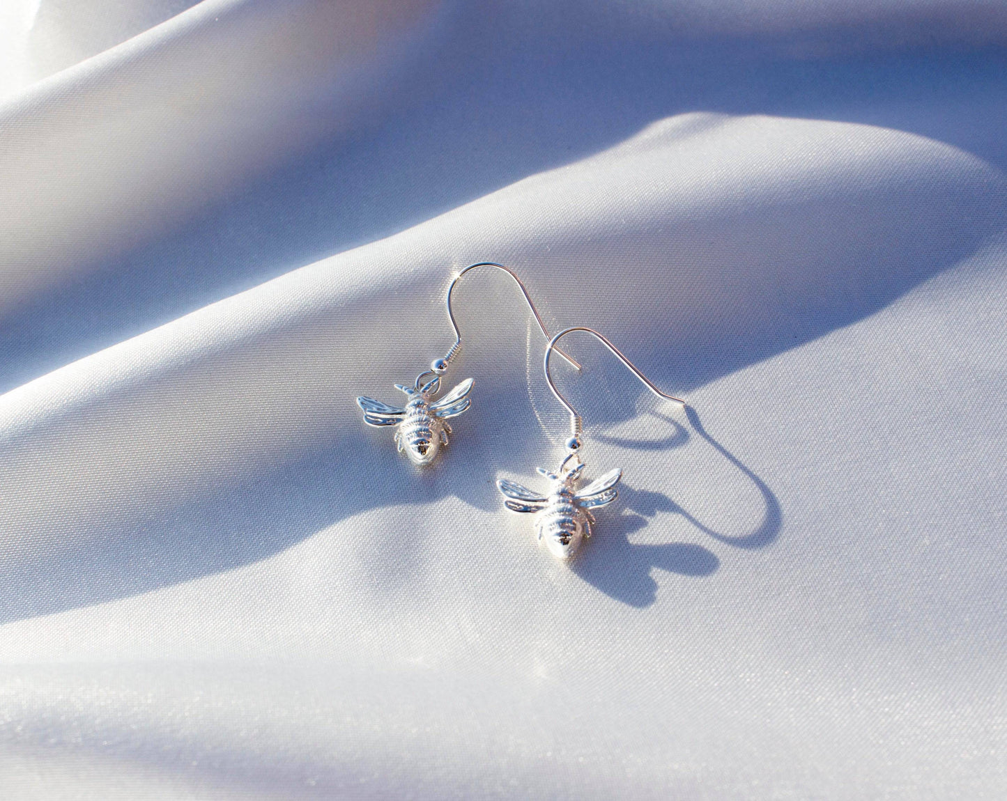 Bee 3D Silver Earrings - MYLEE London
