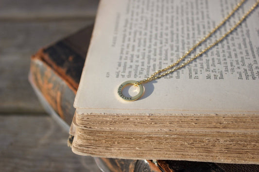 Personalised One Ring Gold Necklace