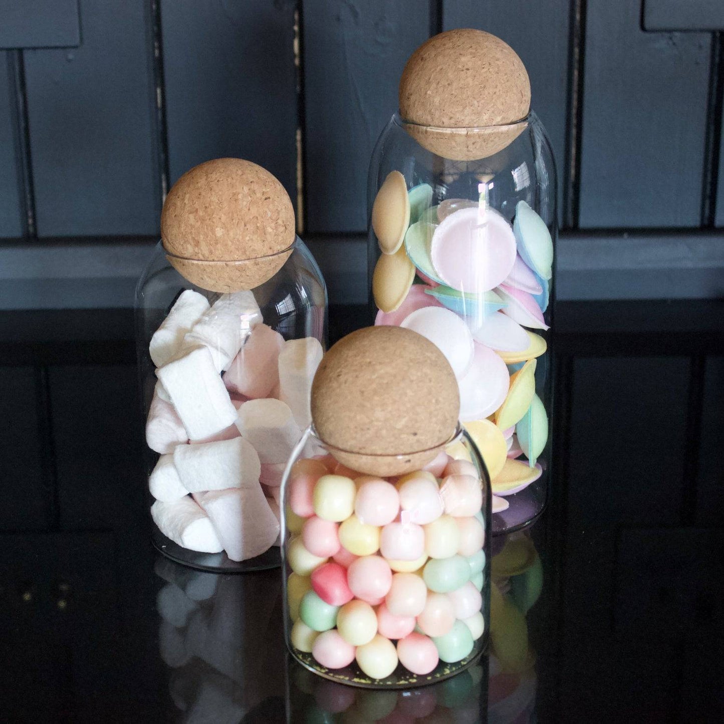 Father's Day Glass Storage Jars with Cork Stopper