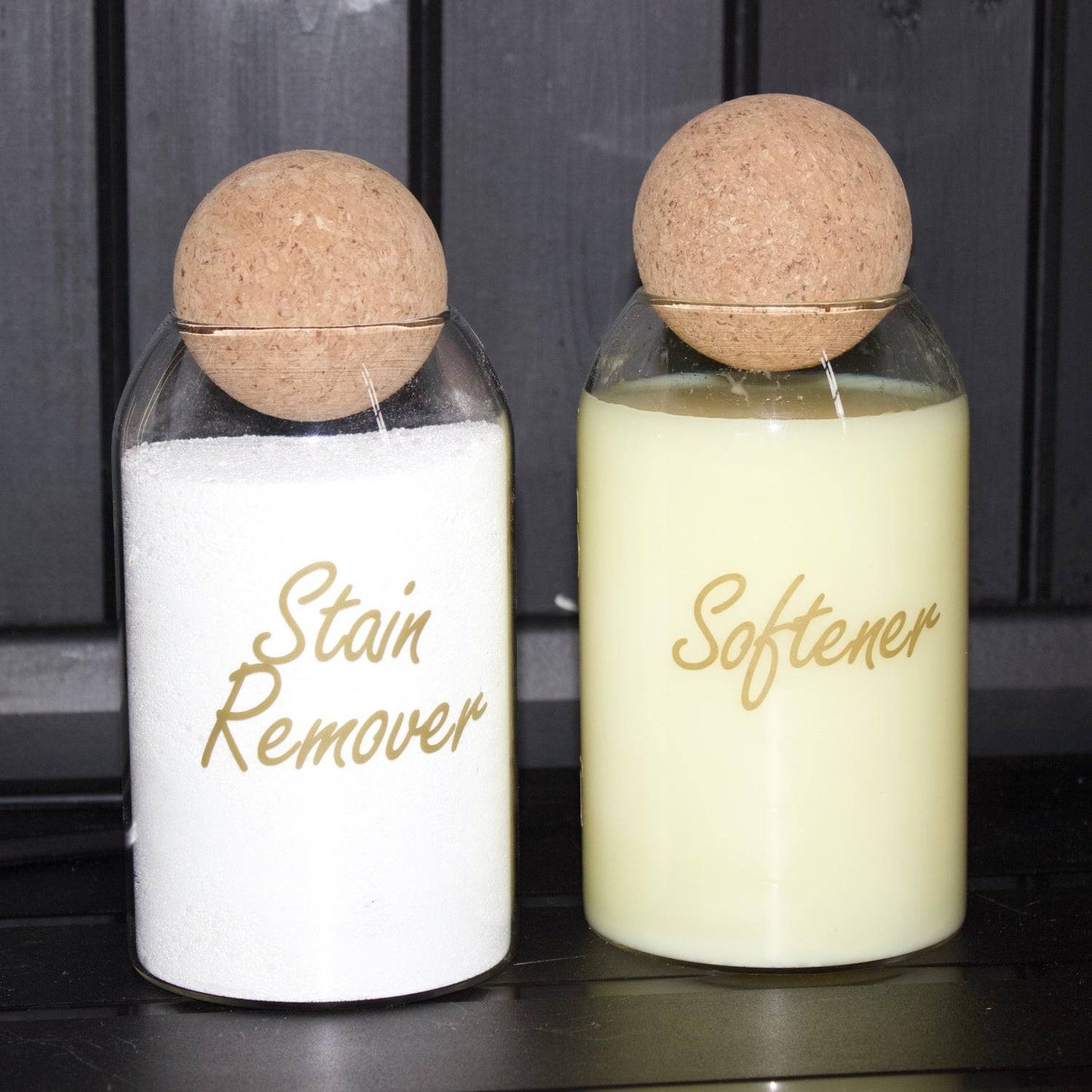 Personalised Glass Storage Jars with Cork Stopper