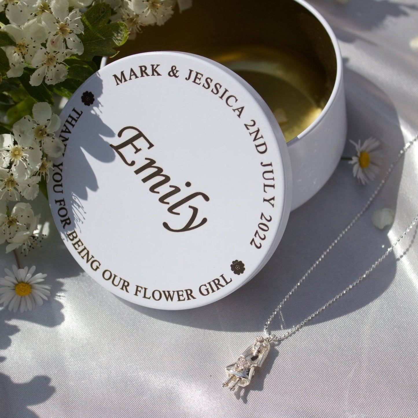 Bridesmaid Gift Personalised Metal Trinket Tins