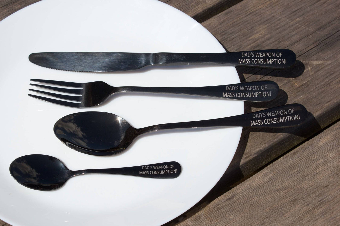 Father's Day Personalised 4 Piece Cutlery Set in Box