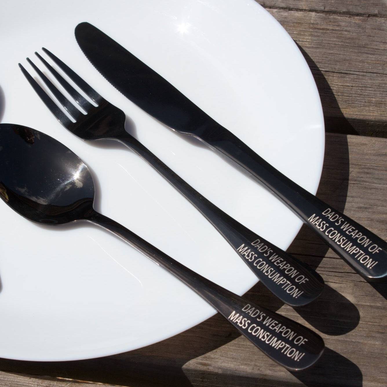 Father's Day Personalised 3 Piece Cutlery Set
