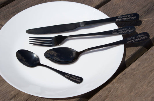 Father's Day Personalised 4 Piece Cutlery Set in Box - MYLEE London