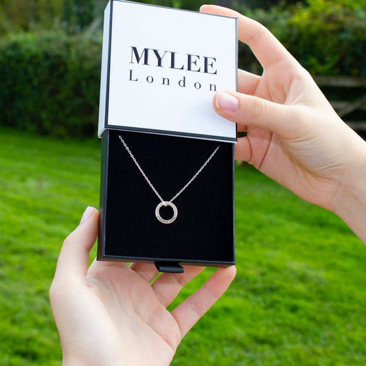 Personalised One Ring Silver Necklace