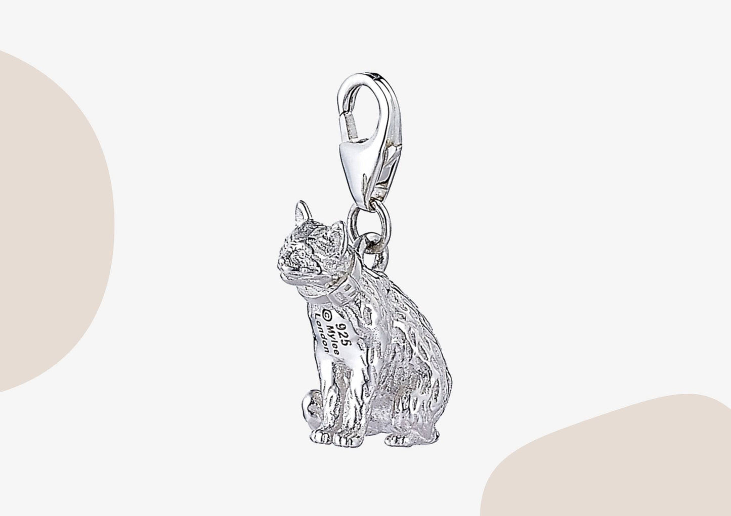 Long-Haired Cat Silver Charm