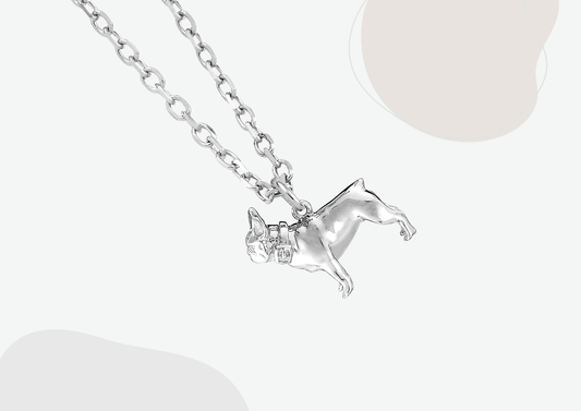 French Bulldog Silver Necklace - MYLEE London
